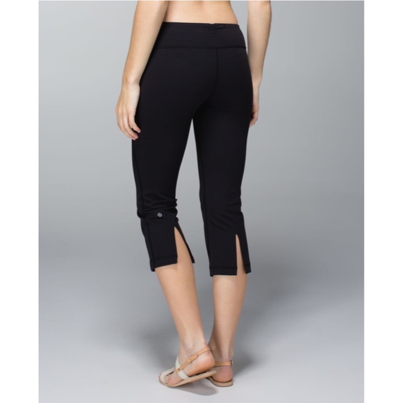 Lululemon Gather & Crow Crop Split Hem Legging Black 2 - Picture 12 of 16